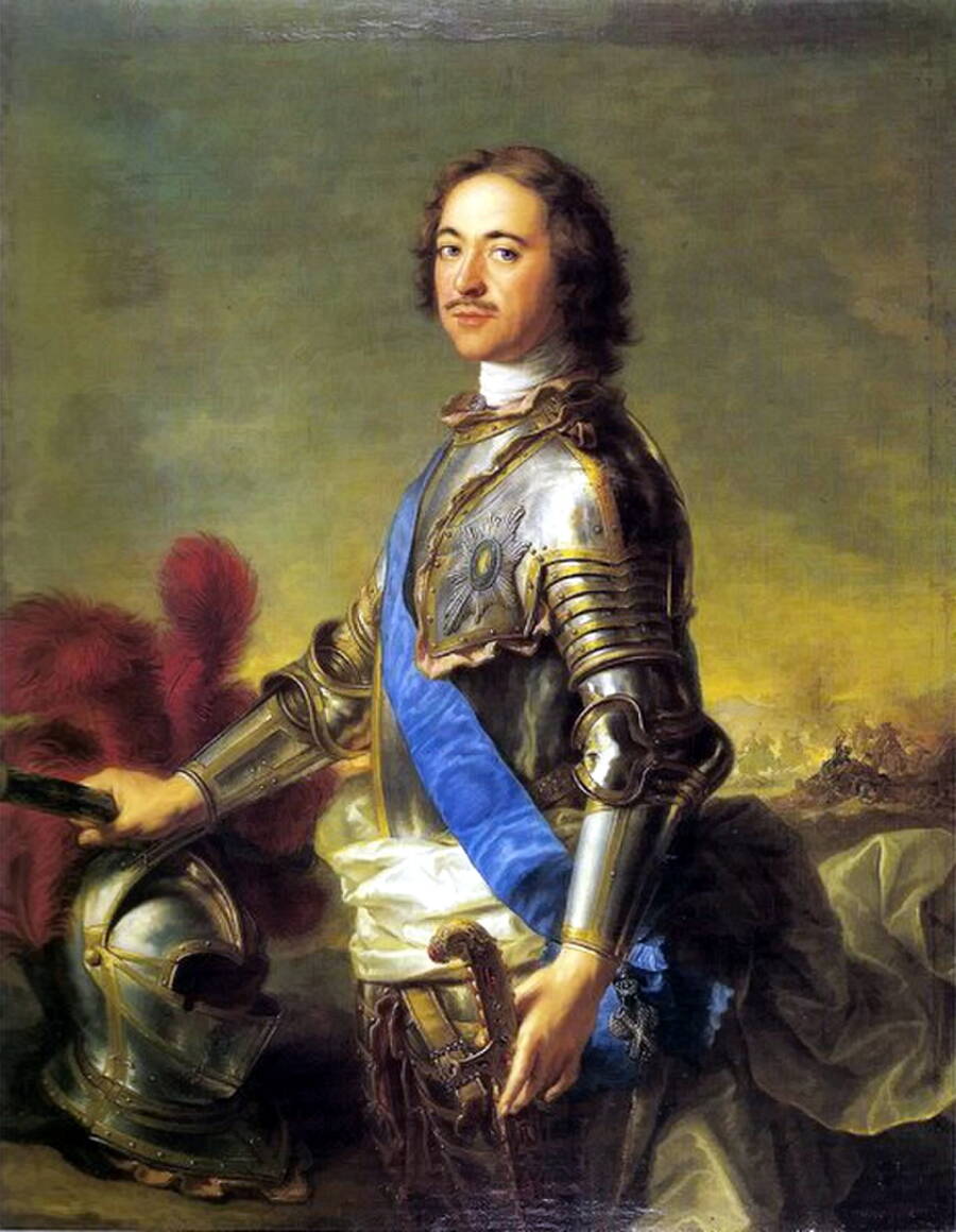 Portrait of Peter I. Artist Jean-Marc Nattier, 1717.