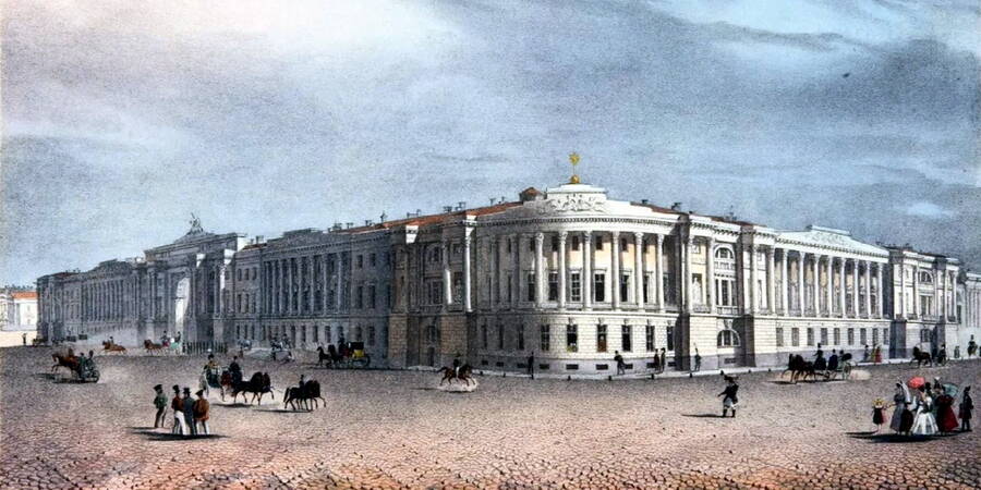 Senate and Synod buildings. Artist Alexander Karlovich Beggrov, 1838.