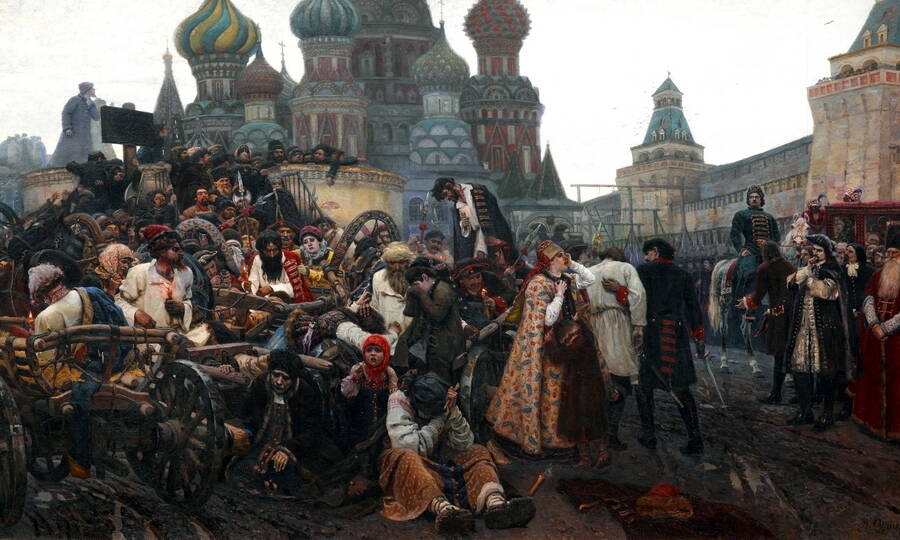 Morning of the Streltsy execution. Artist Vasily Ivanovich Surikov, 1881.